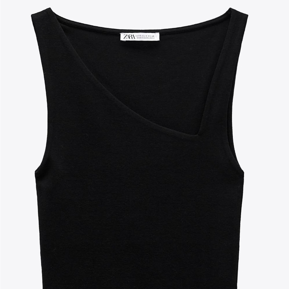 Zara Black Asymmetric Top